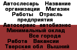 Автослесарь › Название организации ­ Магазин Работы › Отрасль предприятия ­ Автосервис, автобизнес › Минимальный оклад ­ 45 000 - Все города Работа » Вакансии   . Тверская обл.,Вышний Волочек г.